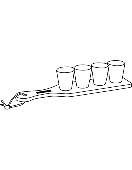 Tabla con vasos de chupito BAMBOO PARTY