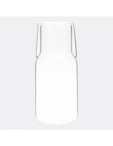 Jarra de vidrio con vaso de cristal CALMY