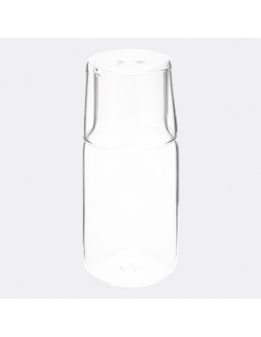 Jarra de vidrio con vaso de cristal CALMY