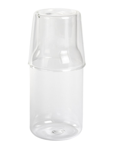 Jarra de vidrio con vaso de cristal CALMY