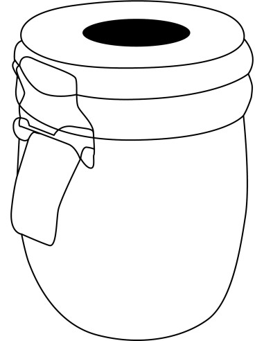 Tarro de cristal CLICKY L, capacidad aprox. 750 ml