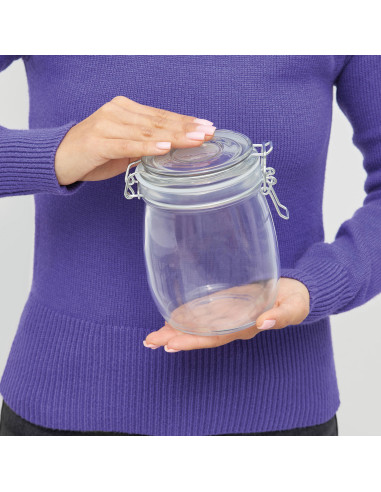 Tarro de cristal CLICKY L, capacidad aprox. 750 ml