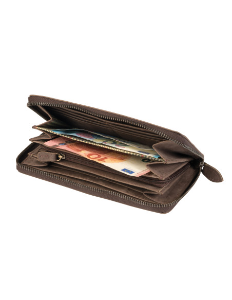 Billetero de piel genuina LADY