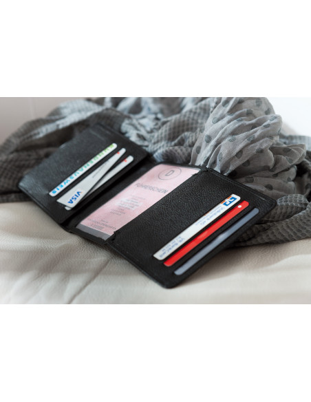 Cartera de piel para tarjetas de crédito WALL STREET