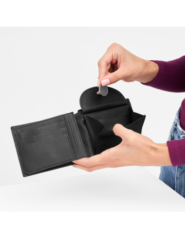 Cartera de piel genuina DAX