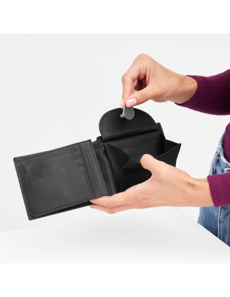 Cartera de piel genuina DAX