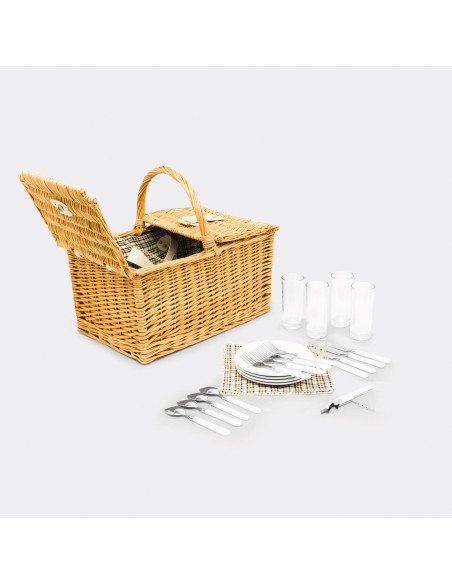 Cesta de mimbre para picnic STANLEY PARK para 4 personas