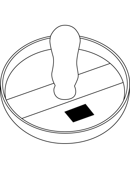 Prensa en aluminio para hamburguesas WELL DONE