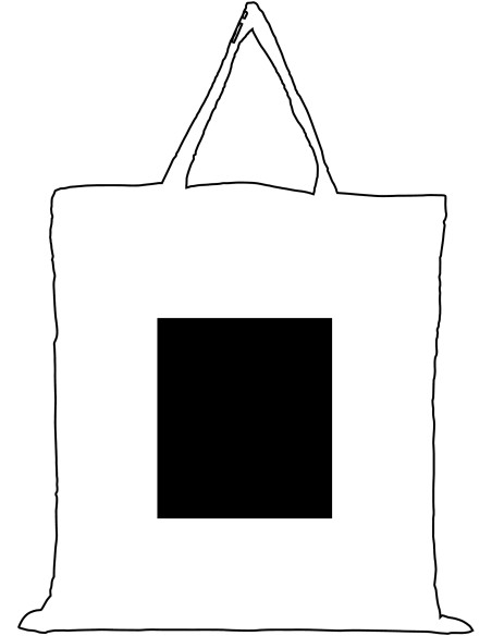 Bolsa de algodón PURE con asas cortas