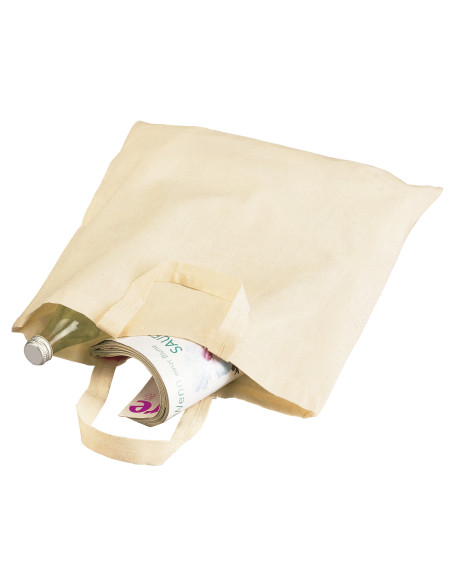 Bolsa de algodón PURE con asas cortas