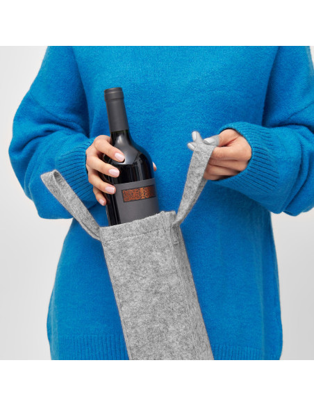 Porta botella de fieltro CABERNET