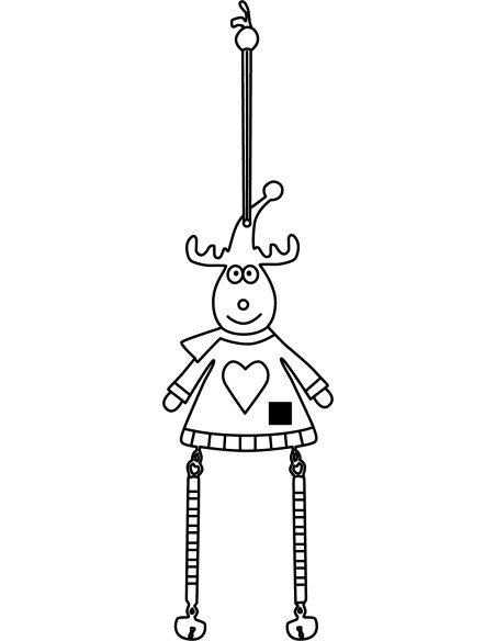 Colgante/Regalo, árbol de navidad WOODEN RUDOLPH