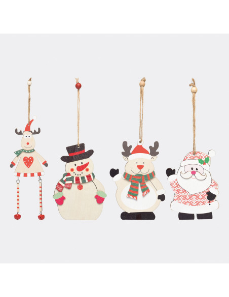 Colgante/Regalo, árbol de navidad WOODEN SNOWI