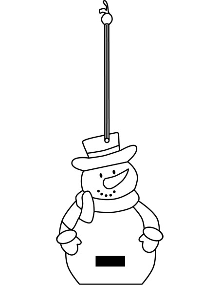 Colgante/Regalo, árbol de navidad WOODEN SNOWI