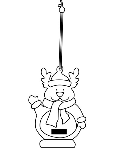 Colgante/Regalo, árbol de navidad WOODEN ELK