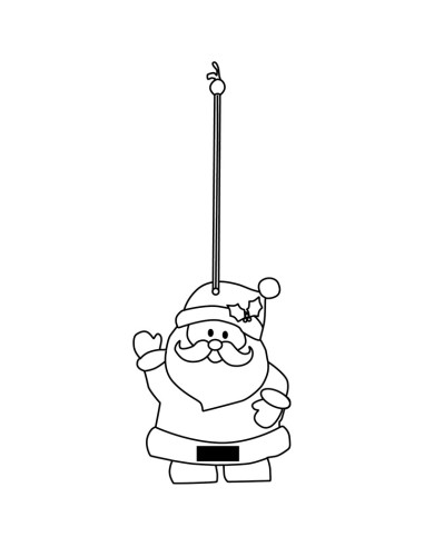 Colgante/Regalo, árbol de navidad WOODEN CLAUS