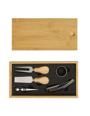Set de vino y queso BAMBOO WINE