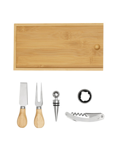 Set de vino y queso BAMBOO WINE