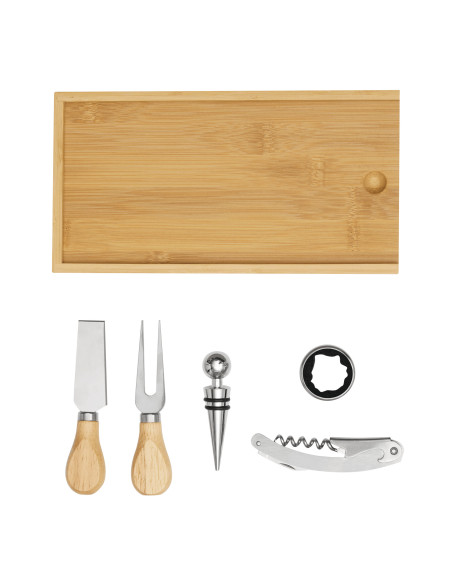 Set de vino y queso BAMBOO WINE