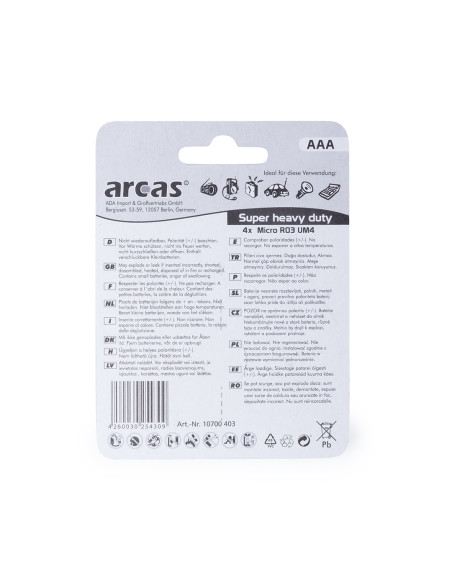 Blister 4 Pilas 1,5V AAA/ R03