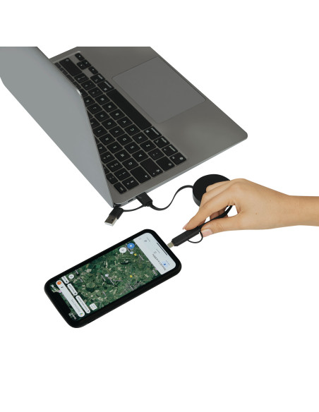 Cable de carga y transferencia de datos TRANSFER ROUND