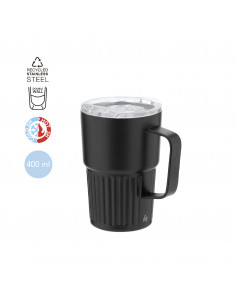 Taza Térmica Finbar en Acero Inox Reciclado 400 ml
