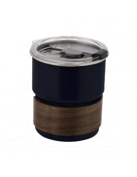 Vaso Gasking de acero inoxidable y madera con tapa hermética