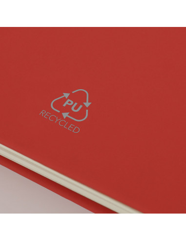 Libreta de anillas Pusik con tapas de PU reciclada