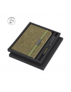 Set Malcon de bloc de notas y bolígrafo en Fibra de Té
