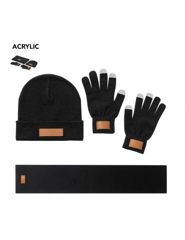 Set Hibbert con Gorro, Bufanda y Guantes