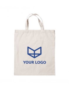 100 Bolsas Asas Cortas Algodón con Grabación a 1 color