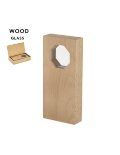 Placa Trofeo Taorex en Madera y Cristal