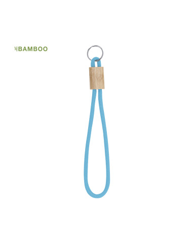 Llavero Walnut en Poliéster y Bambú