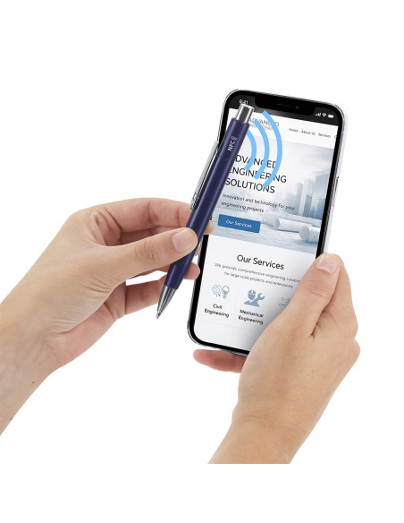 Bolígrafo NFC Pindar en Aluminio