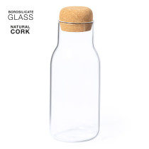 Botella Personalizable en Cristal con Tapón de Corcho