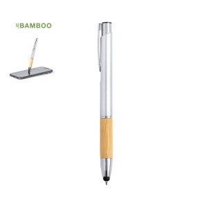 Bolígrafo con Puntero y Pulsador de ABS y Bambú