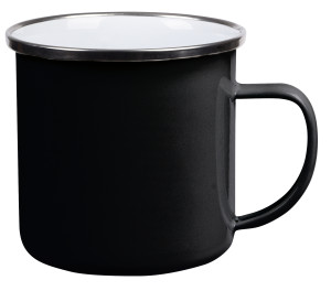 Taza esmaltada VINTAGE CUP negra