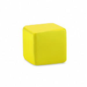 Antiestrés Publicitario con Forma de Cubo amarillo