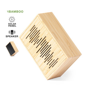 Altavoz Publicitario de Carga Solar en Bambú
